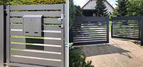 Gartentür und Gartentor aus Aluminium